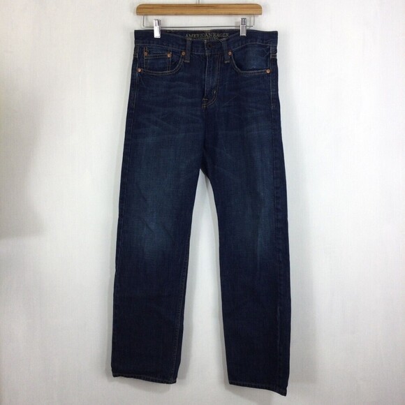 American Eagle Mens Cotton Relaxed Straight Leg Denim Jeans Blue Size 30x32 - Picture 7 of 7